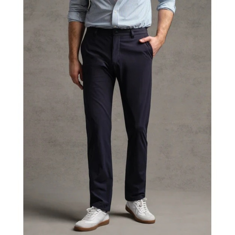 Rhone Commuter Pants Men's Size 31 Navy Classic Fit Flex-Knit Wrinkle Resistant
